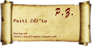 Peitl Zéta névjegykártya